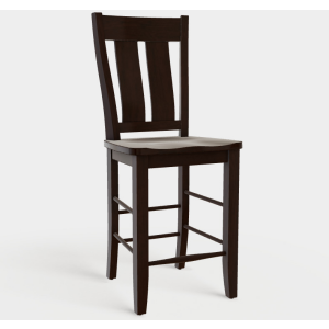 Stella Stationary 24" Bar Stool w/Wood Seat - Maple