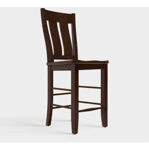 Stella 24" Stationary Barstool w/Wood Seat - Rustic Cherry