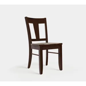 Bakersfield Side Chair w/Wood Seat - Rustic Cherry