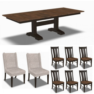 9PC Dining Set - Rustic Cherry