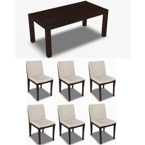 Boulder Dining Table w/ Cassis Chairs