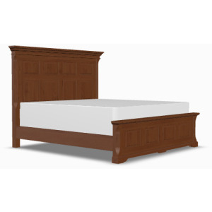 Longmeadow King Low Footboard Bed - Rustic Cherry