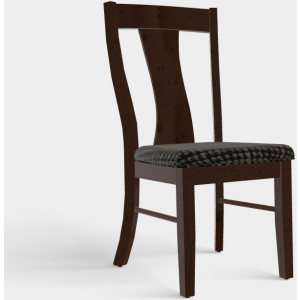 Siena Side Chair w/Fabric Seat - Rustic Cherry
