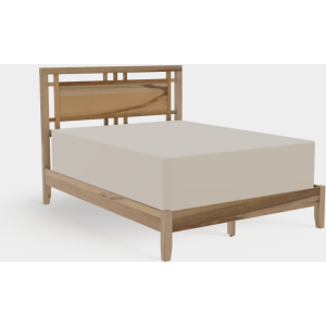 Atwood Gridwork Queen Platform Bed - Wormy Maple