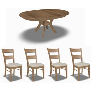 4848 Wormy Maple Dining Table w/ Aspen Chairs