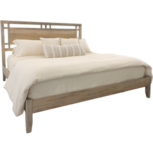 Atwood Gridwork King Platform Bed - Wormy Maple