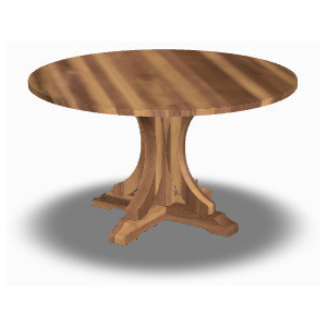 Plank Round Dining Table