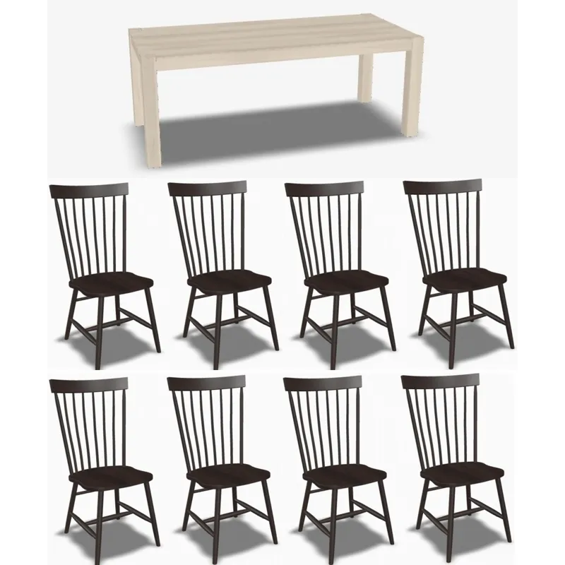 Boulder Dining Table w/ 4 Percy Chair Set