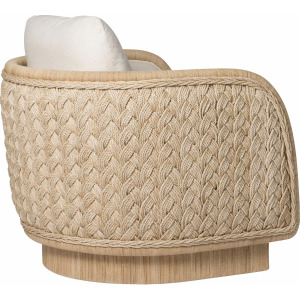 Laura Kirar Coastal Braided Swivel Lounge Chair