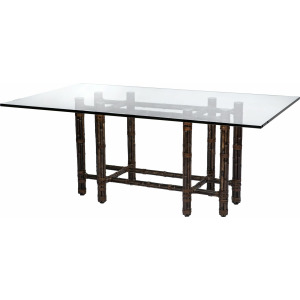McGuire Originals Rectangular Dining Table in Black Bamboo