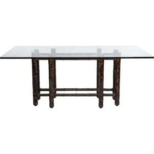 McGuire Originals Rectangular Dining Table in Black Bamboo