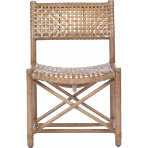 Antalya Laced Rawhide Armless Chair