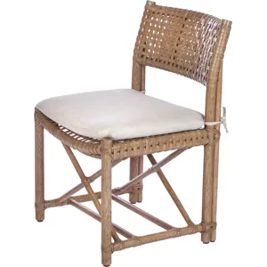 Antalya Laced Rawhide Armless Chair