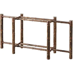 McGuire Originals Console Table with Six Legs in Black Bamboo
