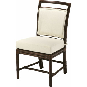 McGuire Originals Rattan Target(R) Side Chair, (Upholstered Back)