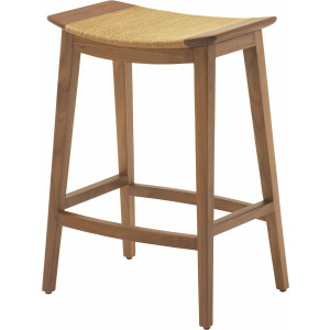 McGuire Originals Curved Walnut Counter Stool