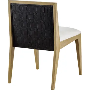 Nicole Hollis Tresser Dining Chair (with Woven Leather)