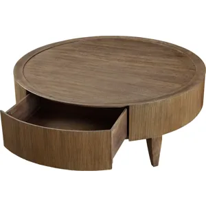 Barbara Barry Reeded Round Cocktail Table