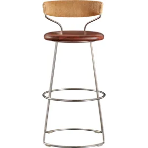 McGuire Originals Danish Cord Swivel Counter Stool