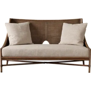 Barbara Barry Open Oval Caned Banquette