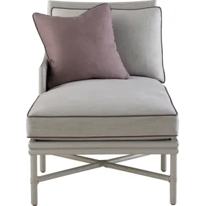 Barbara Barry Open Oval Caned Chaise Lounge