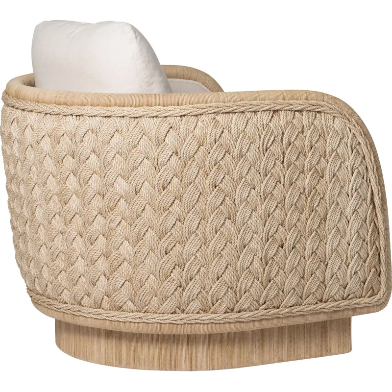 Laura Kirar Coastal Braided Swivel Lounge Chair