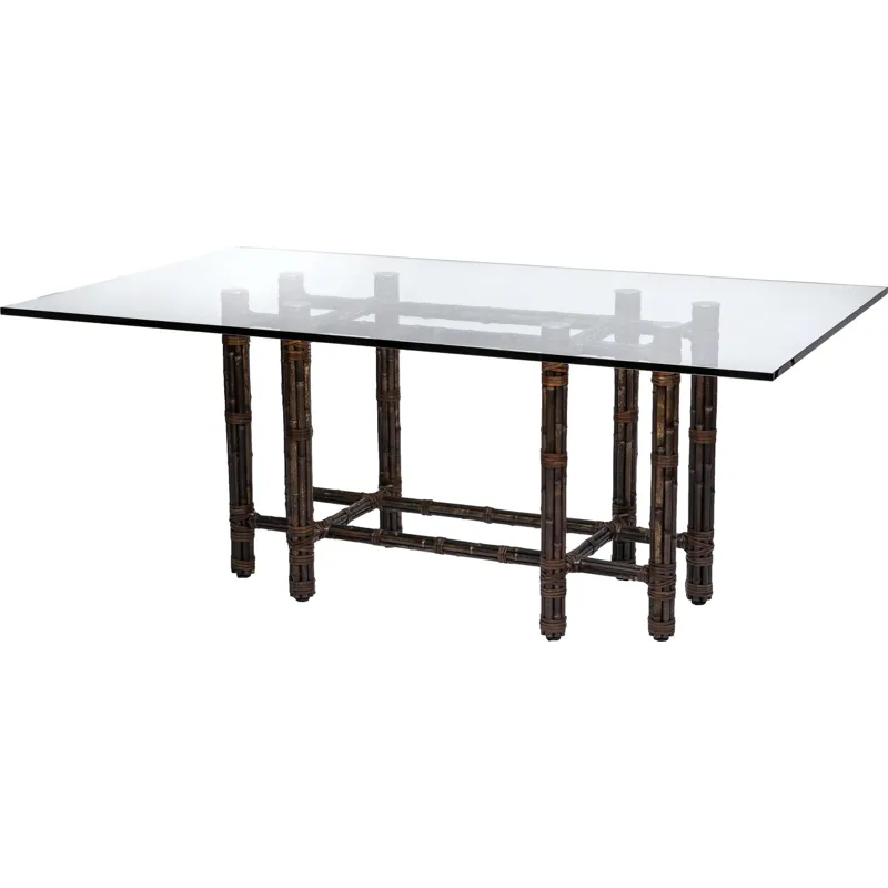 McGuire Originals Rectangular Dining Table in Black Bamboo