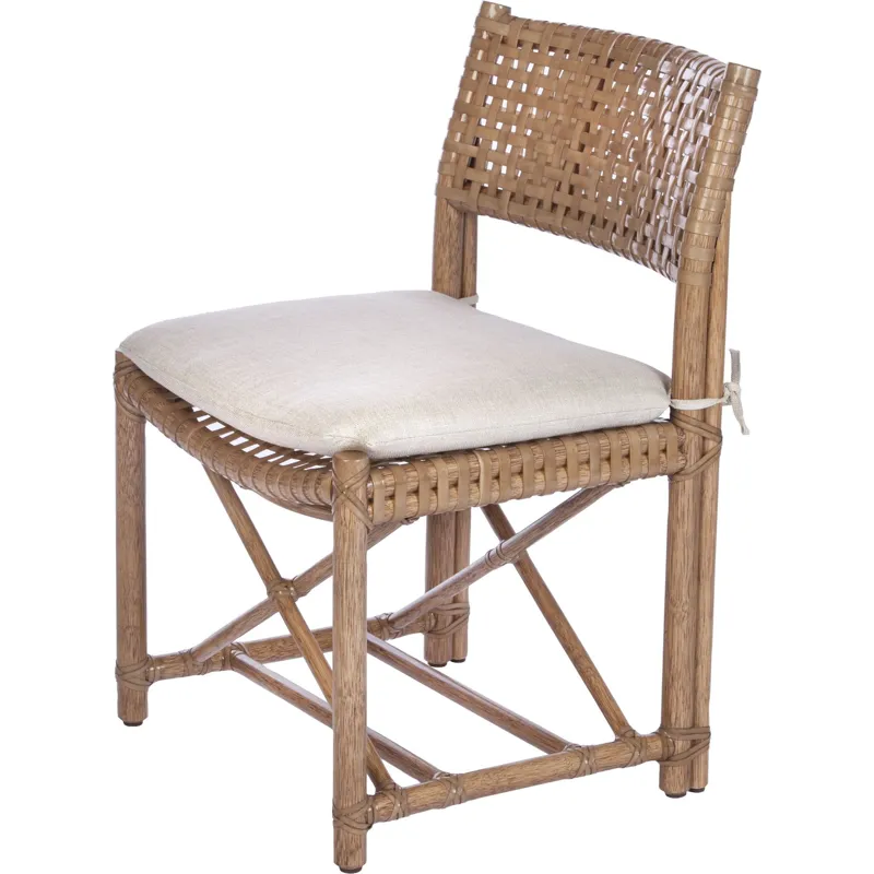 Antalya Laced Rawhide Armless Chair