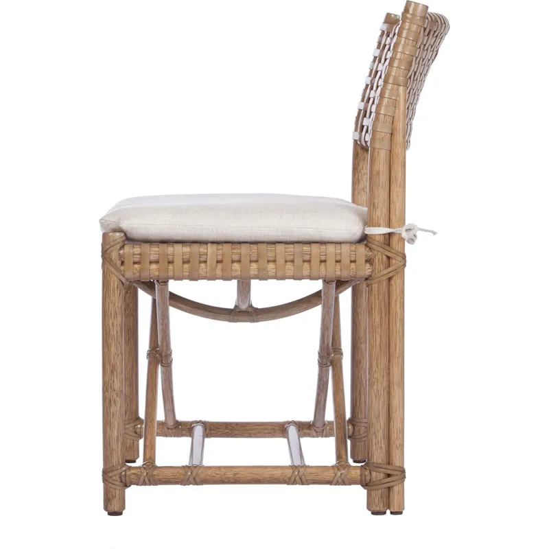 Antalya Laced Rawhide Armless Chair