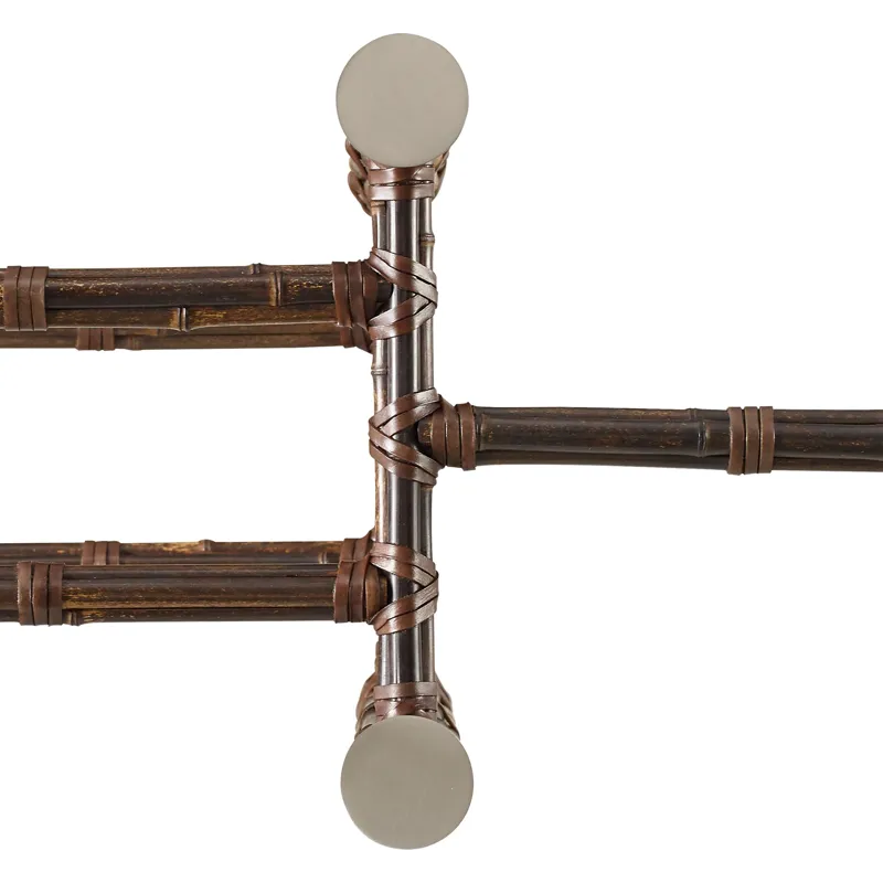 McGuire Originals Console Table with Six Legs in Black Bamboo
