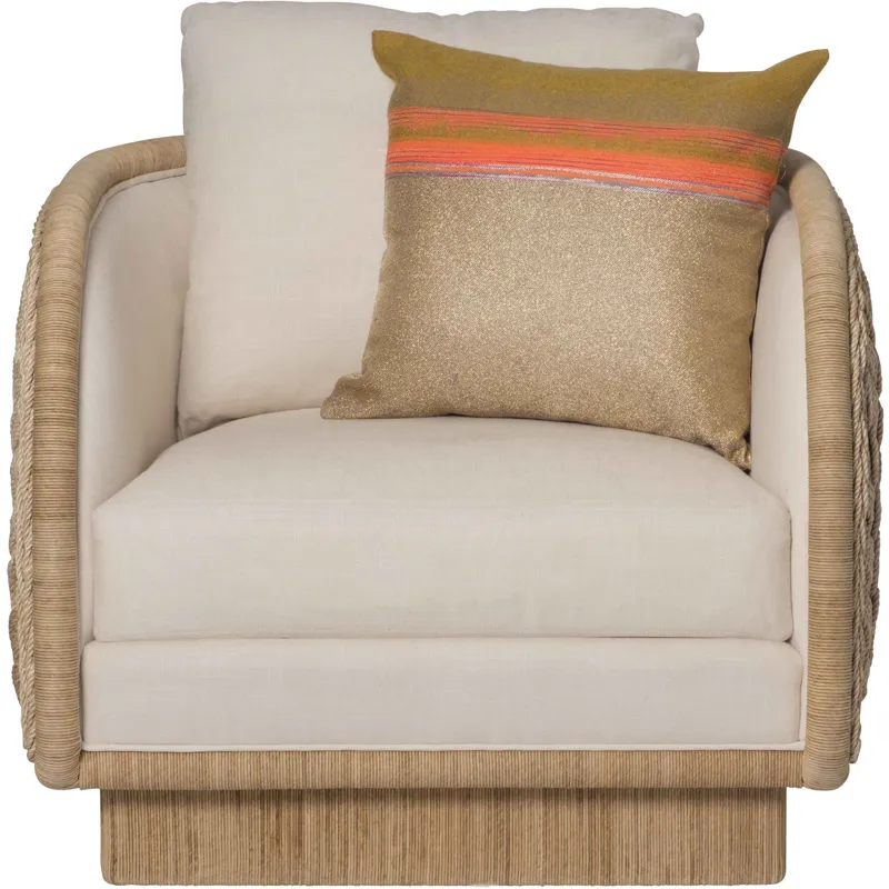 Laura Kirar Coastal Braided Swivel Lounge Chair