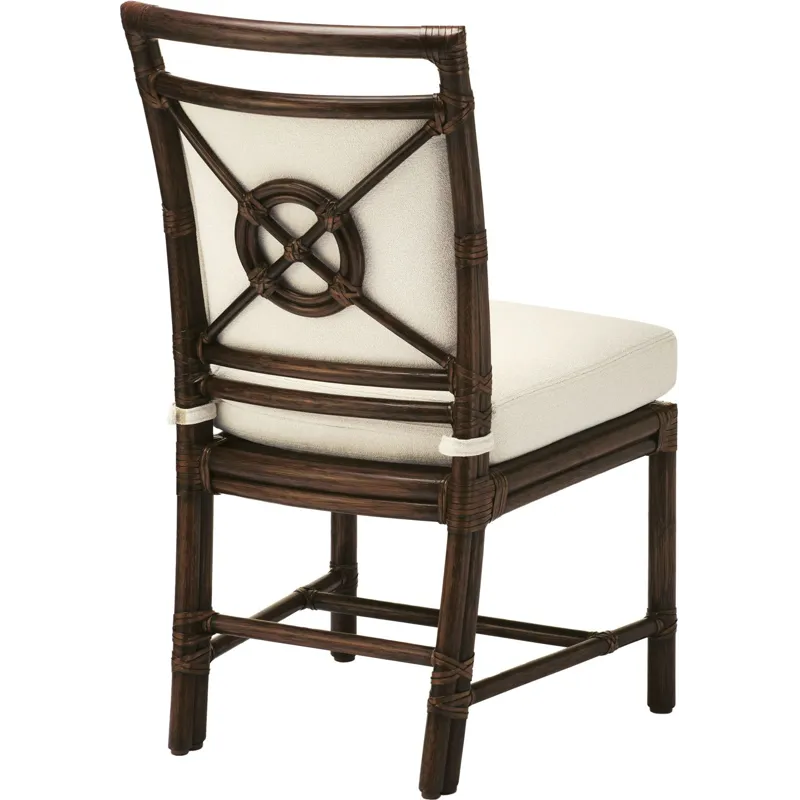 McGuire Originals Rattan Target(R) Side Chair, (Upholstered Back)