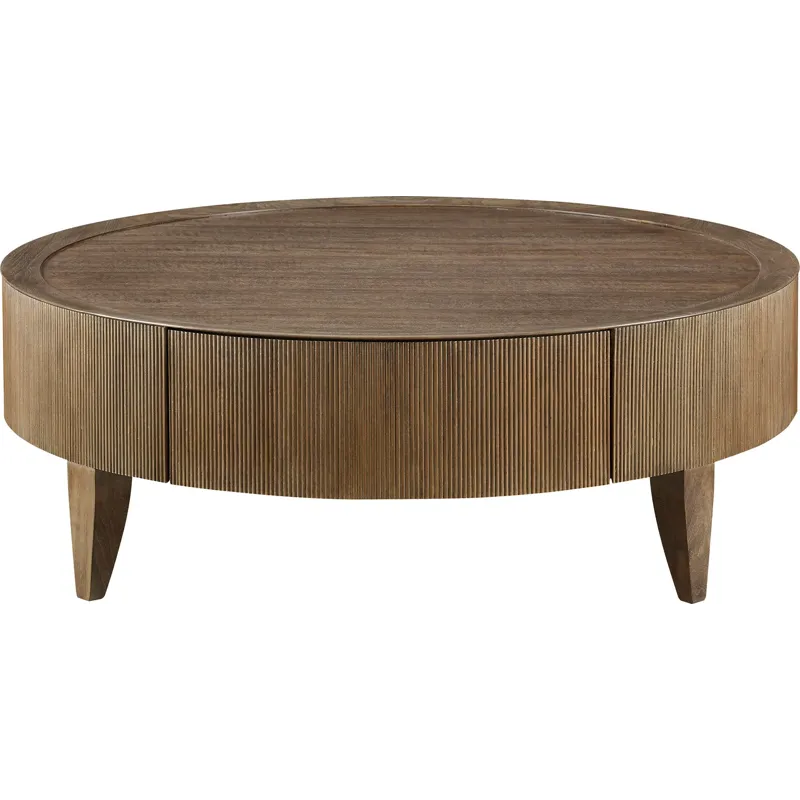 Barbara Barry Reeded Round Cocktail Table