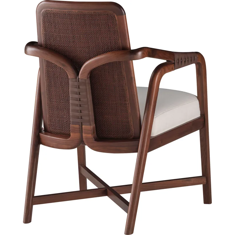 McGuire Originals Knot Arm Chair - Walnut