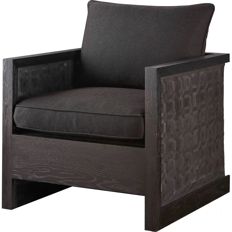 Nicole Hollis Tresser Lounge Chair (with Woven Leather)