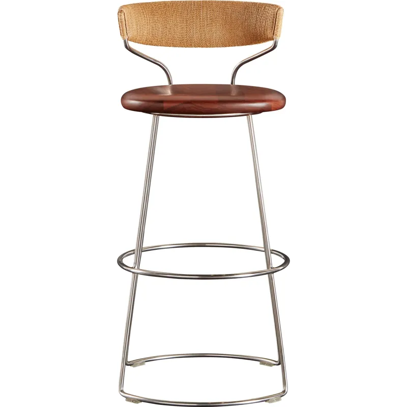 McGuire Originals Danish Cord Swivel Counter Stool