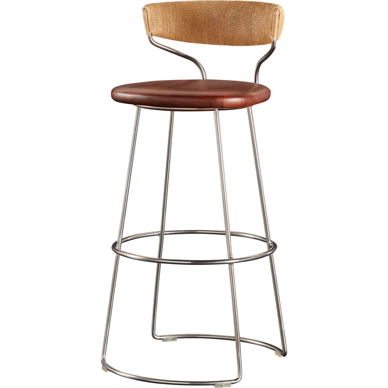 McGuire Originals Danish Cord Swivel Counter Stool