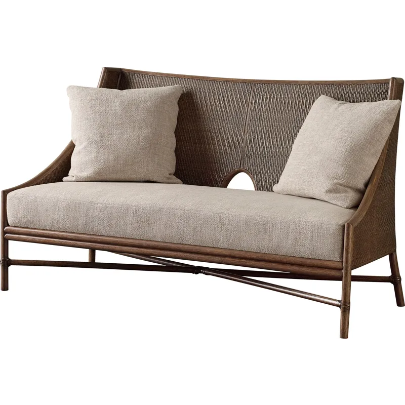 Barbara Barry Open Oval Caned Banquette