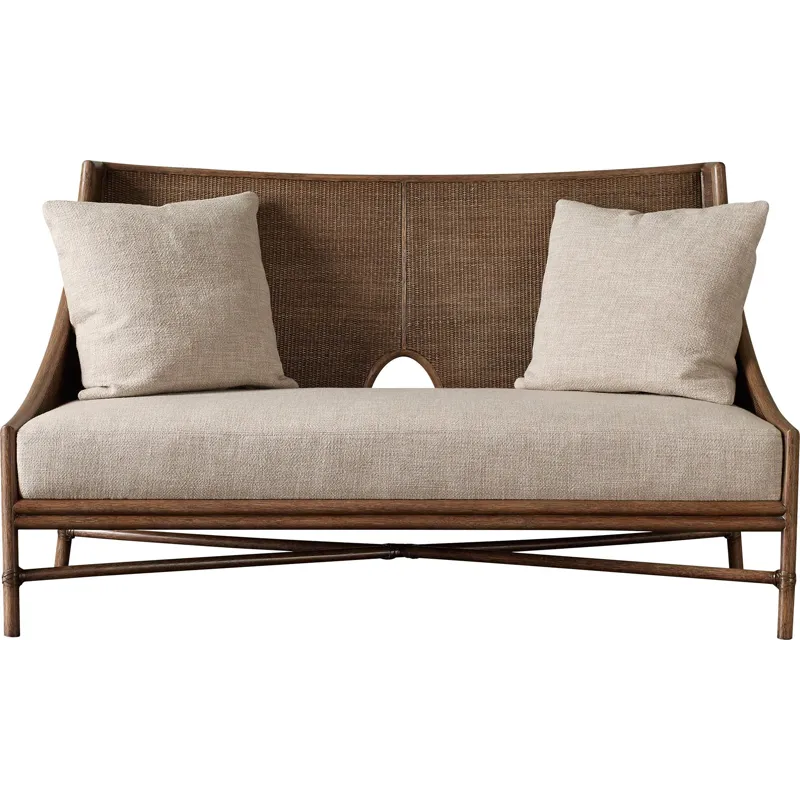 Barbara Barry Open Oval Caned Banquette