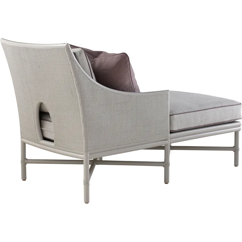 Barbara Barry Open Oval Caned Chaise Lounge