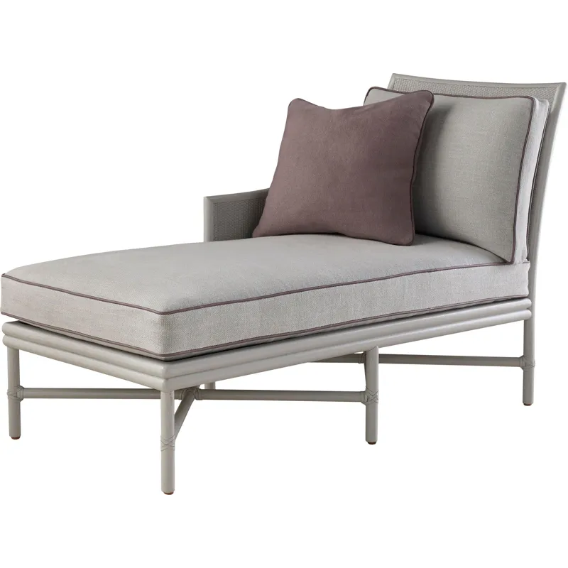 Barbara Barry Open Oval Caned Chaise Lounge