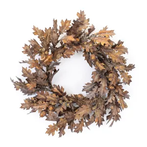 Fall Oak Leaf Acorn Wreath