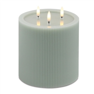 6X6" Light Blue Feau Candle