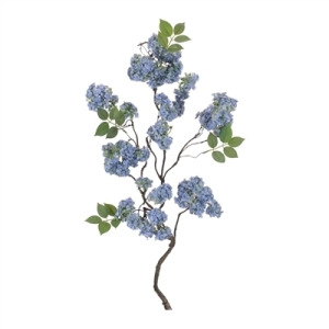 Blue Floral Stem WITH Leaves