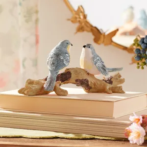 Blue Jays On Birch Statue