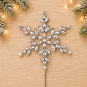 18'' Crystal Snowflake Stem
