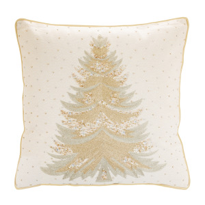 Beaded Gold Christmas Tree Pill