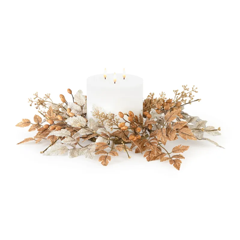 18'' Fall Leaf Candle Ring