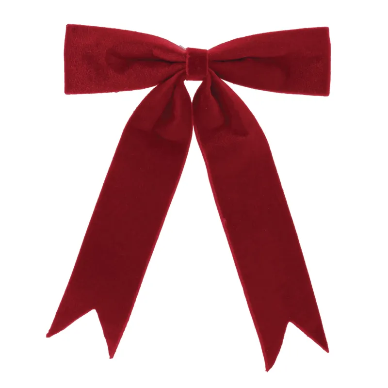 13'' Red Poly. Bow Ornament