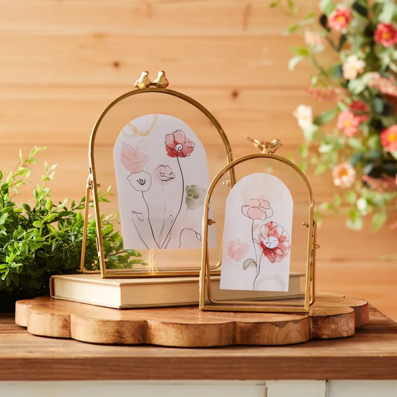 Floral Print WITH Gold Arch Frame